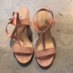 Pink Block Heel Sandals